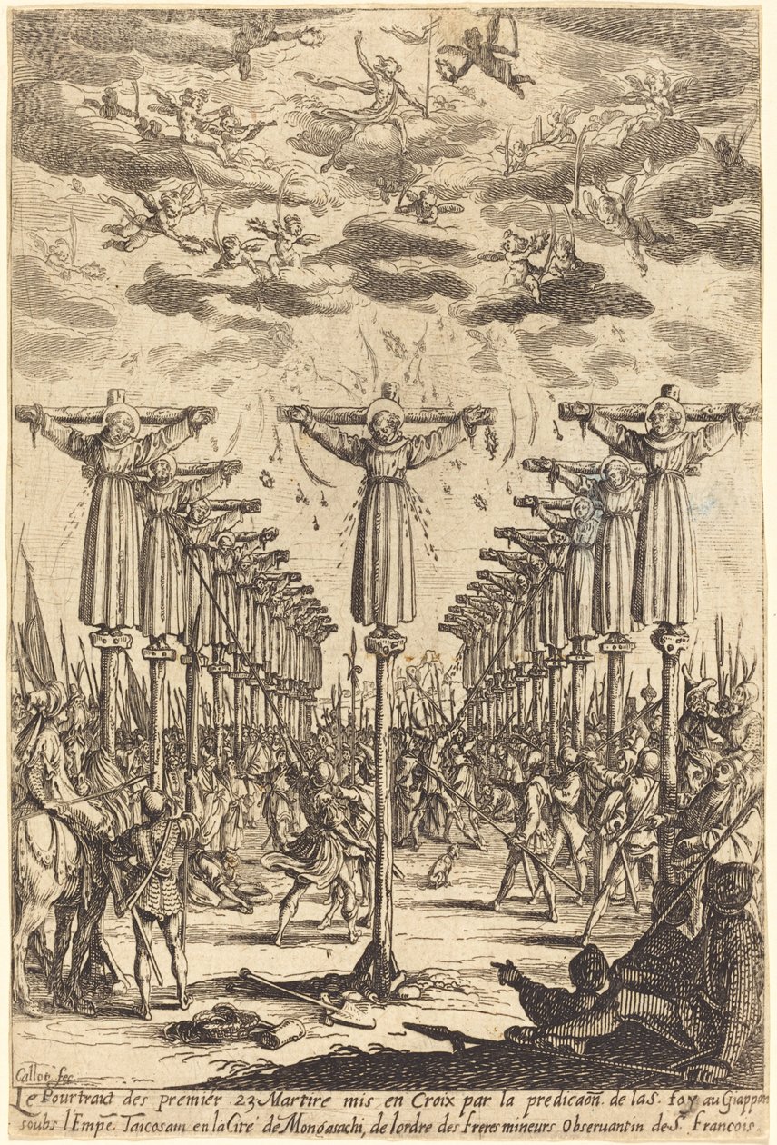 Japán mártírjai alkotó: Jacques Callot