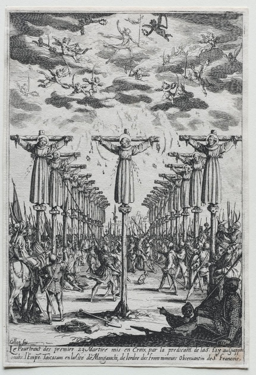 Japán mártírjai, 1600-as évek. alkotó: Jacques Callot