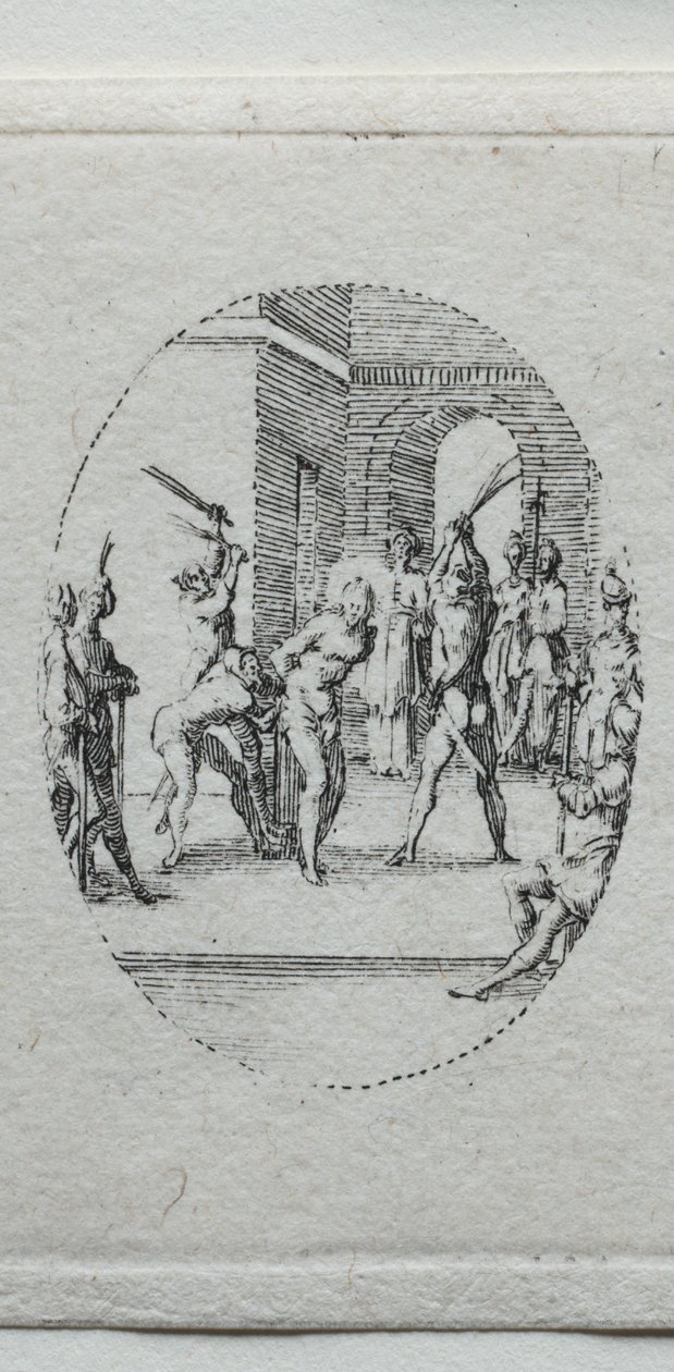 A szenvedély rejtelmei: A korbácsolás. alkotó: Jacques Callot