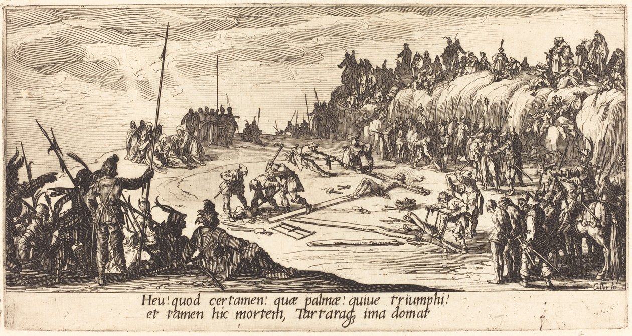 A keresztre szegezés alkotó: Jacques Callot