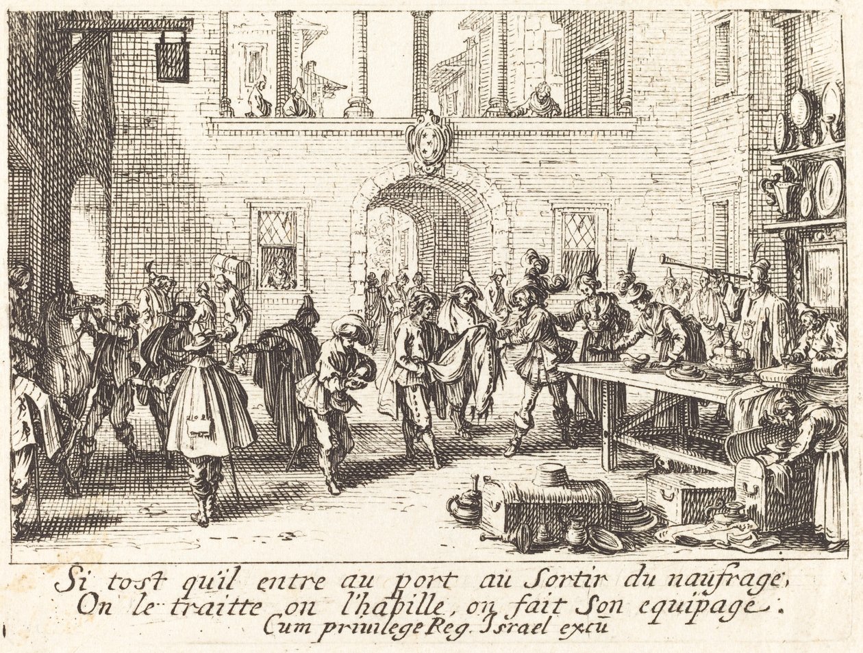 A szülők ajándékot adnak, 1635. alkotó: Jacques Callot