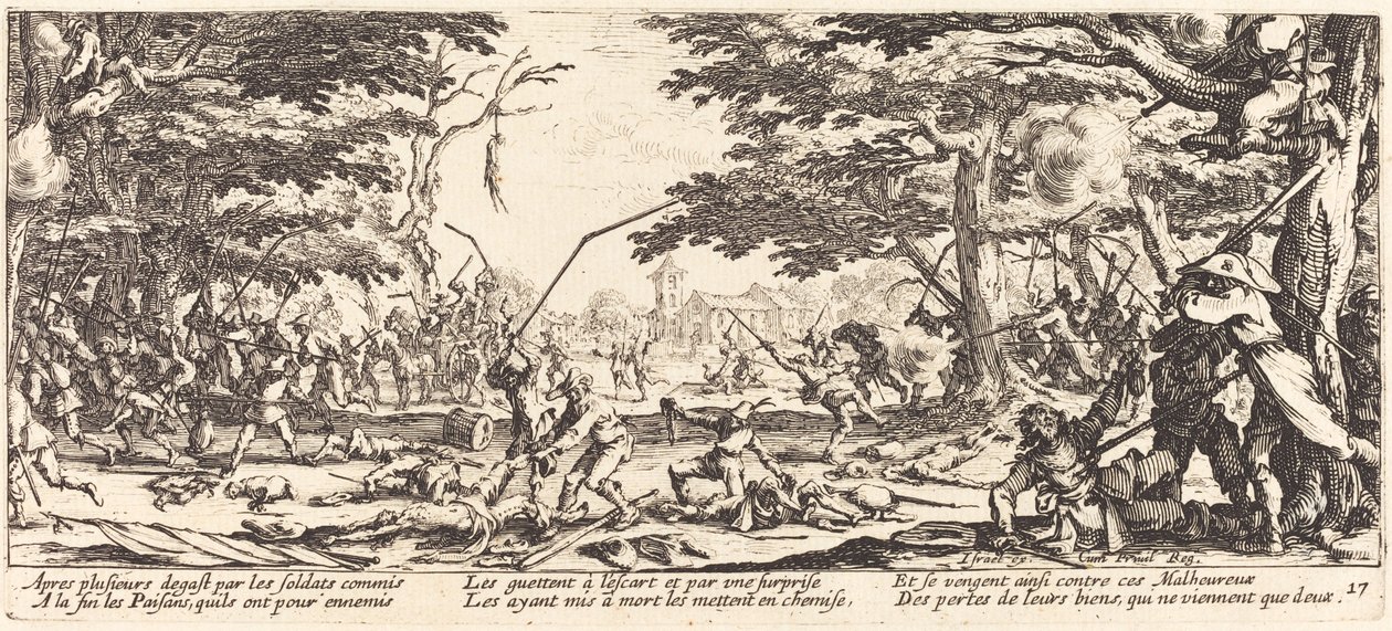 A parasztok megbosszulják magukat, c. 1633. alkotó: Jacques Callot