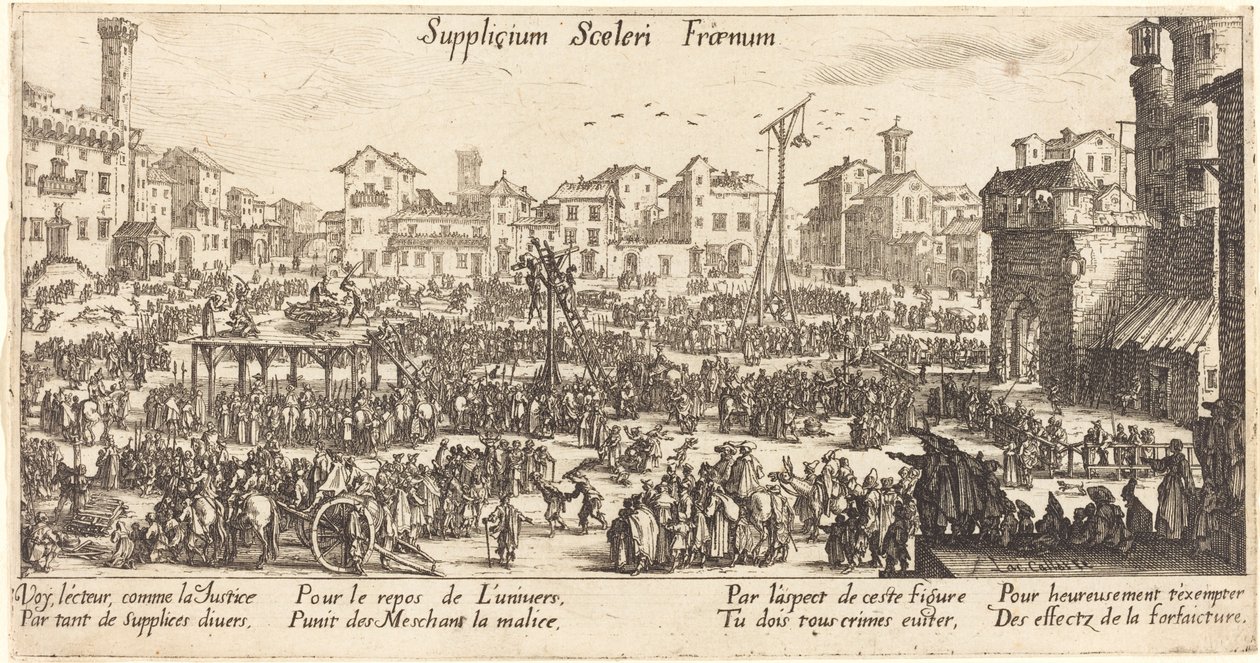 A büntetések. alkotó: Jacques Callot