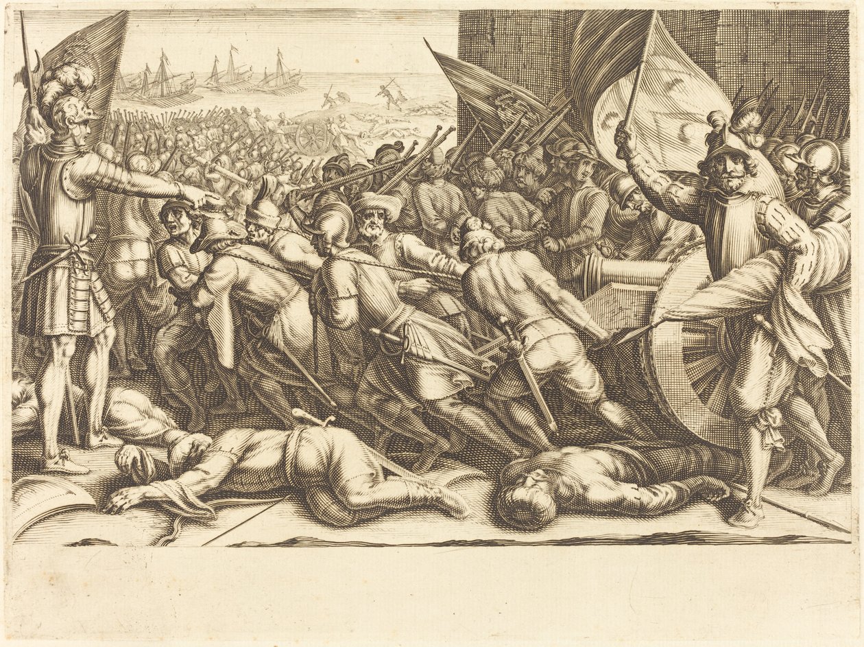 A törökök újbóli bevonulása, c. 1614. alkotó: Jacques Callot