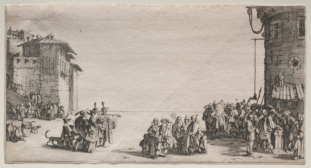 A rabszolgapiac, 1629. alkotó: Jacques Callot