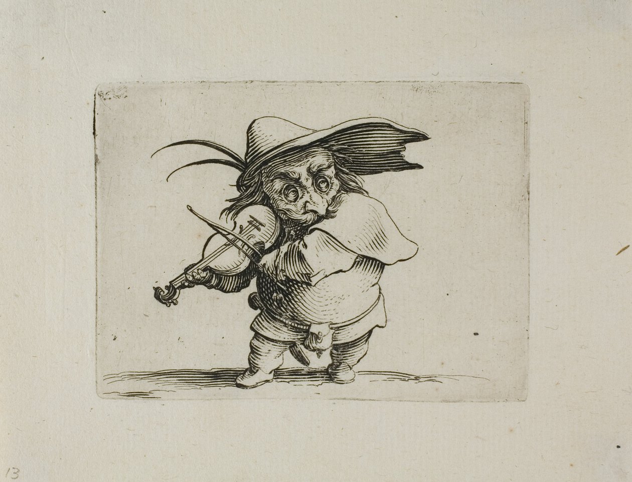 A hegedűs, Varie Figure Gobbitól alkotó: Jacques Callot
