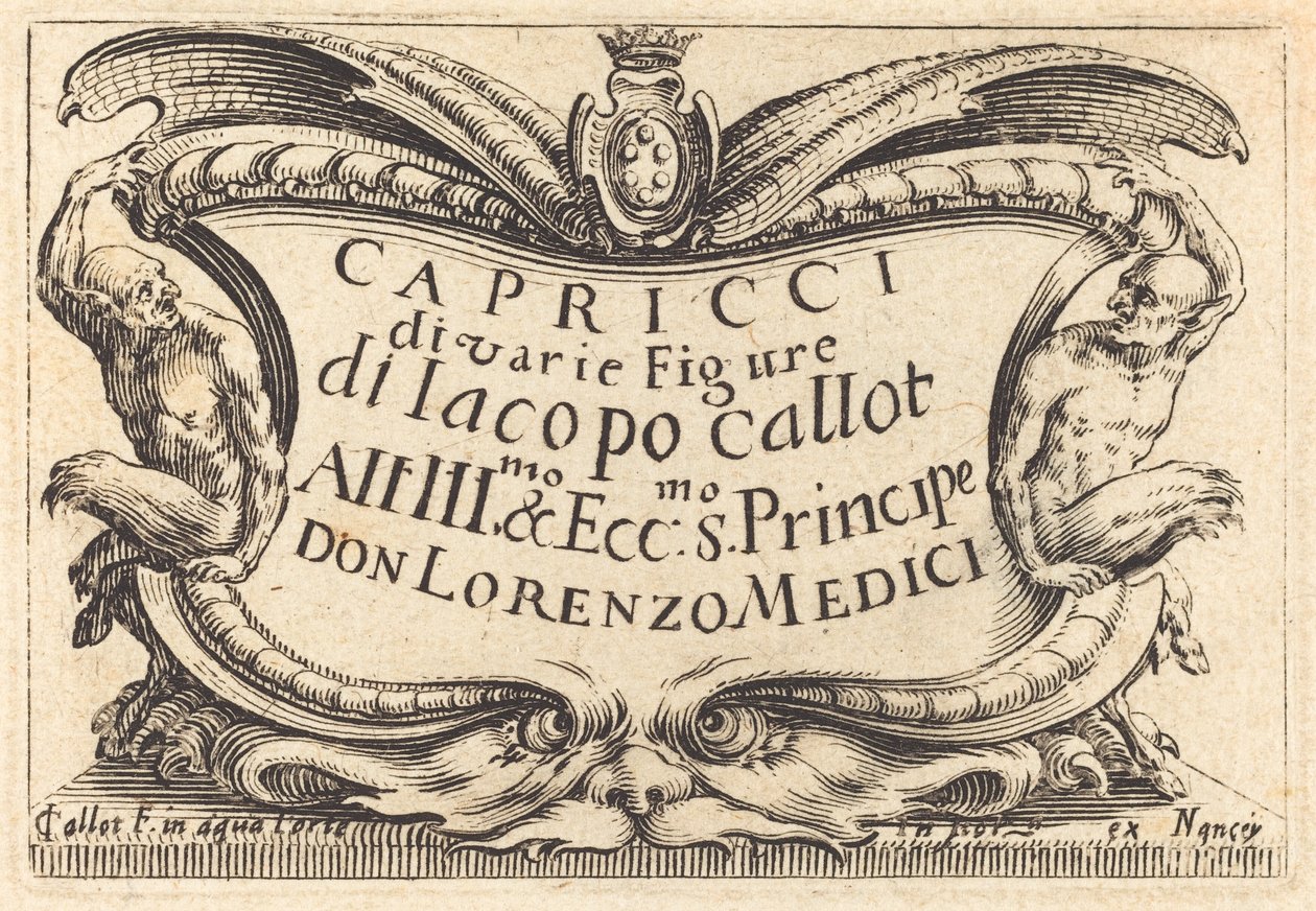 A Capricci címlapja alkotó: Jacques Callot