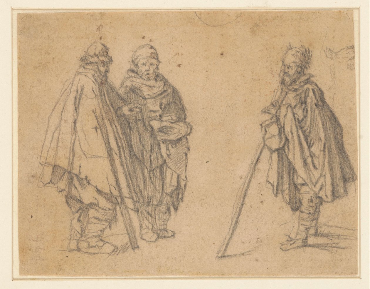 Két tanulmány a koldusokról alkotó: Jacques Callot