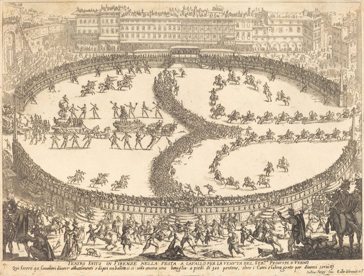 Kilátás a fesztiválra alkotó: Jacques Callot
