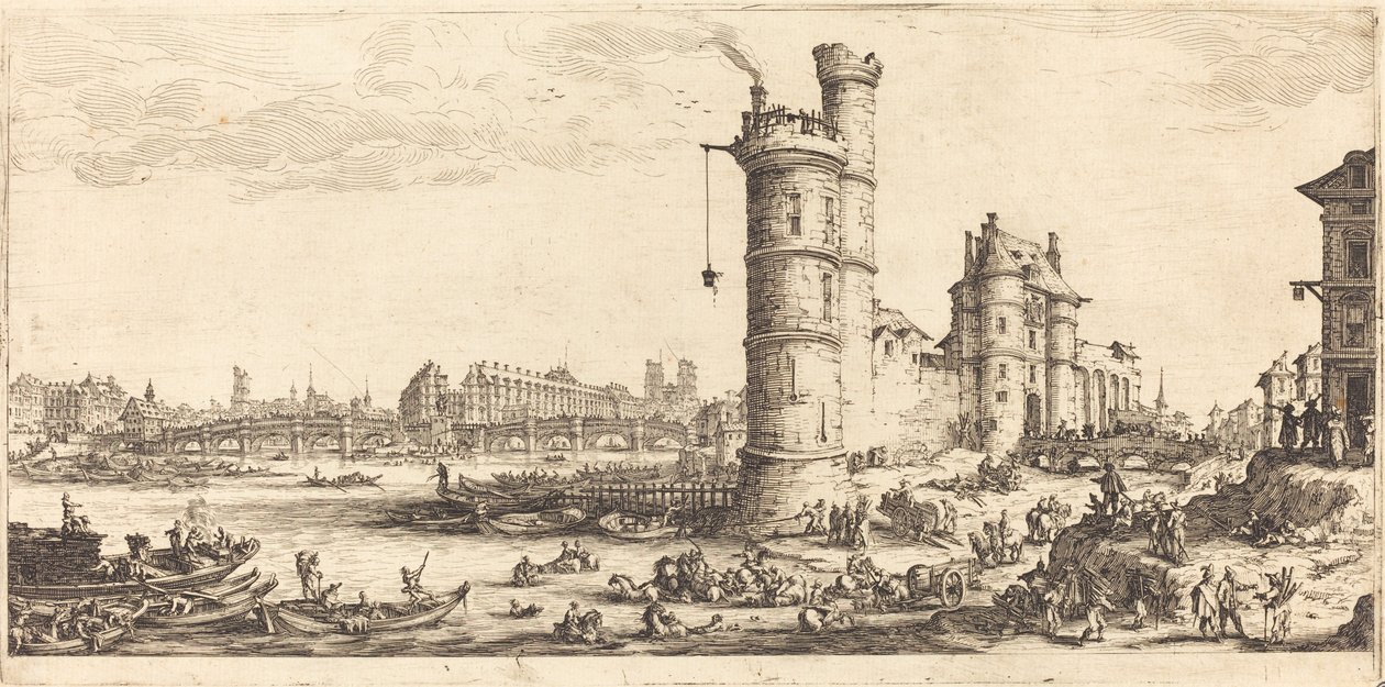 Kilátás a Pont Neuf-ra alkotó: Jacques Callot