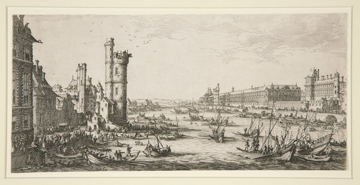 Kilátás a Louvre-ra alkotó: Jacques Callot