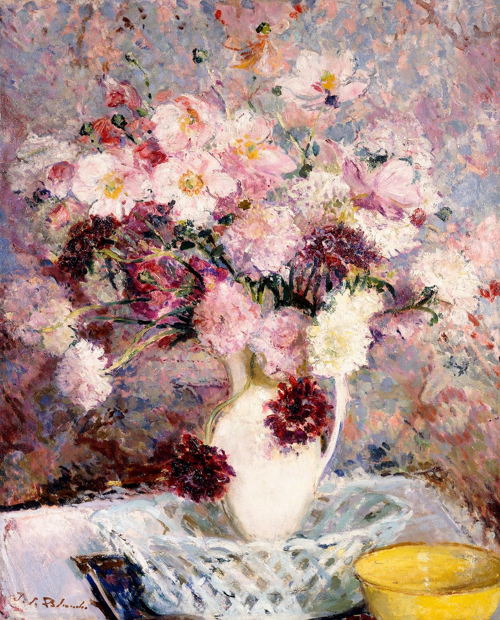 Csokor virág, alkotó: Jacques Emile Blanche