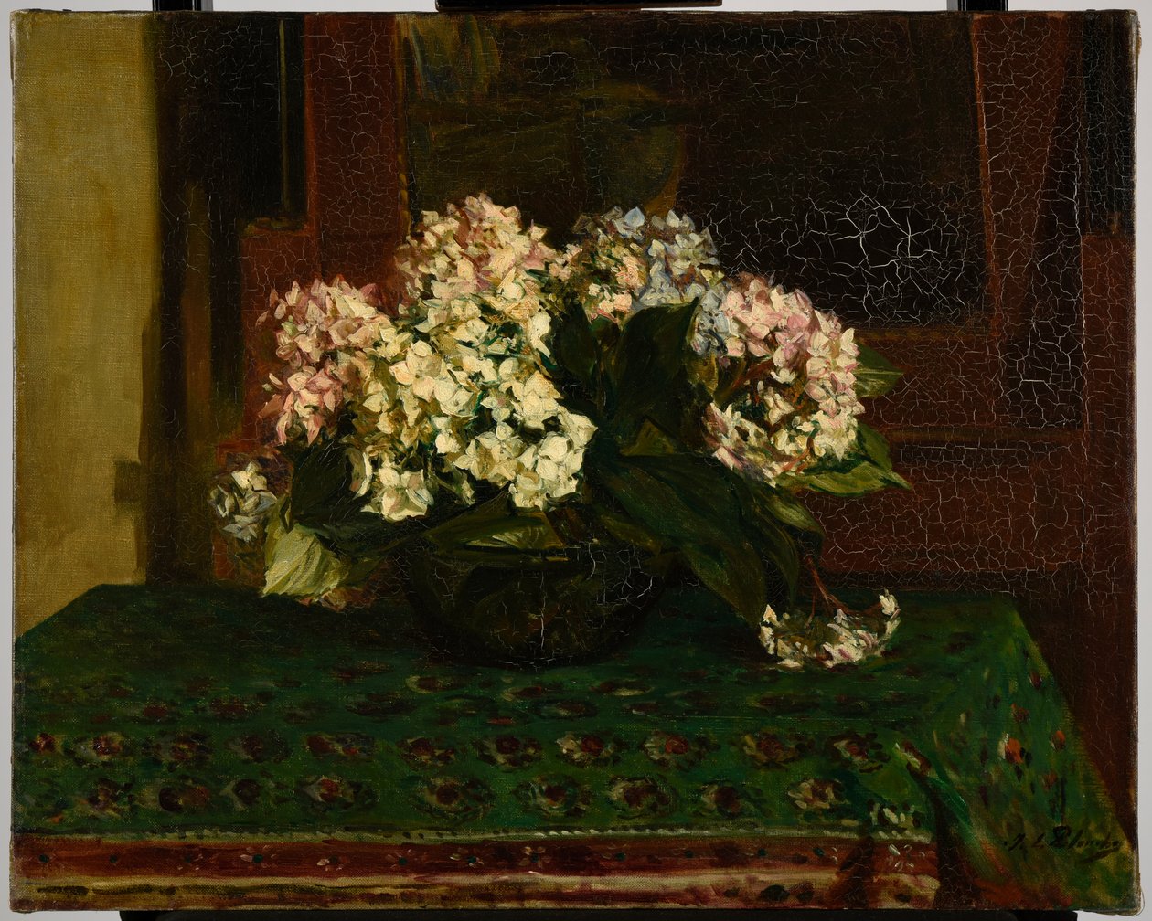 Hortenziák (meleg időjárás) alkotó: Jacques Emile Blanche