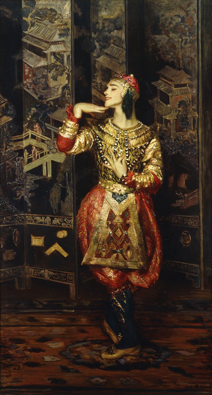Vaslav Nijinsky a Danse Orientale-ben, 1910 alkotó: Jacques Emile Blanche