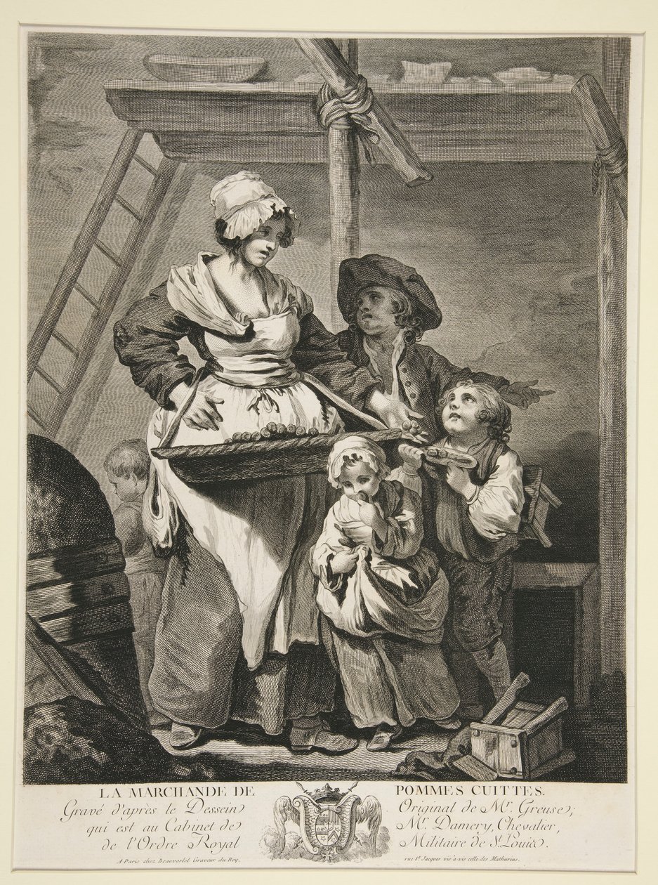 A sült alma árus alkotó: Jacques Firmin Beauvarlet