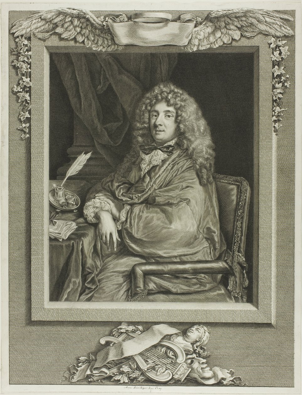 Moliere alkotó: Jacques Firmin Beauvarlet