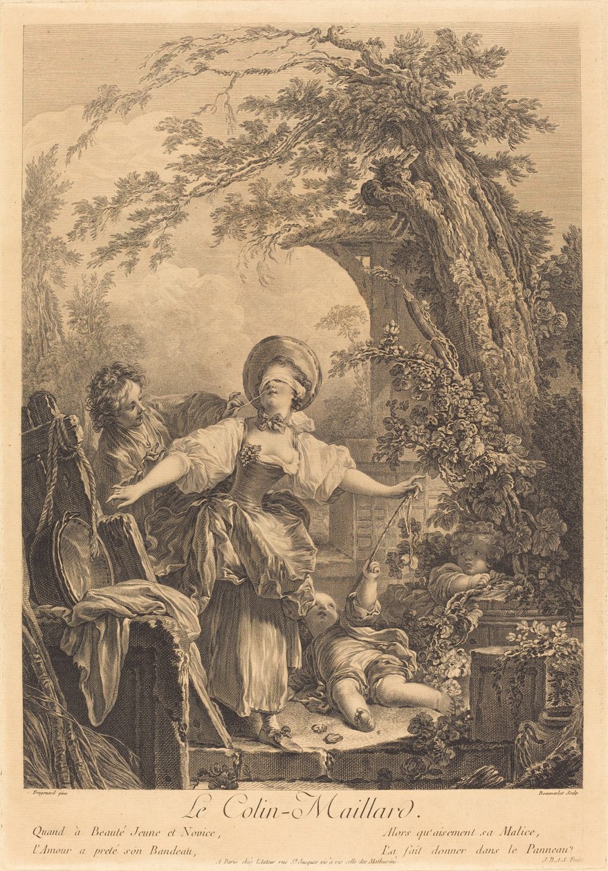 Colin Maillard alkotó: Jacques Firmin Beauvarlet after Jean Honoré Fragonard