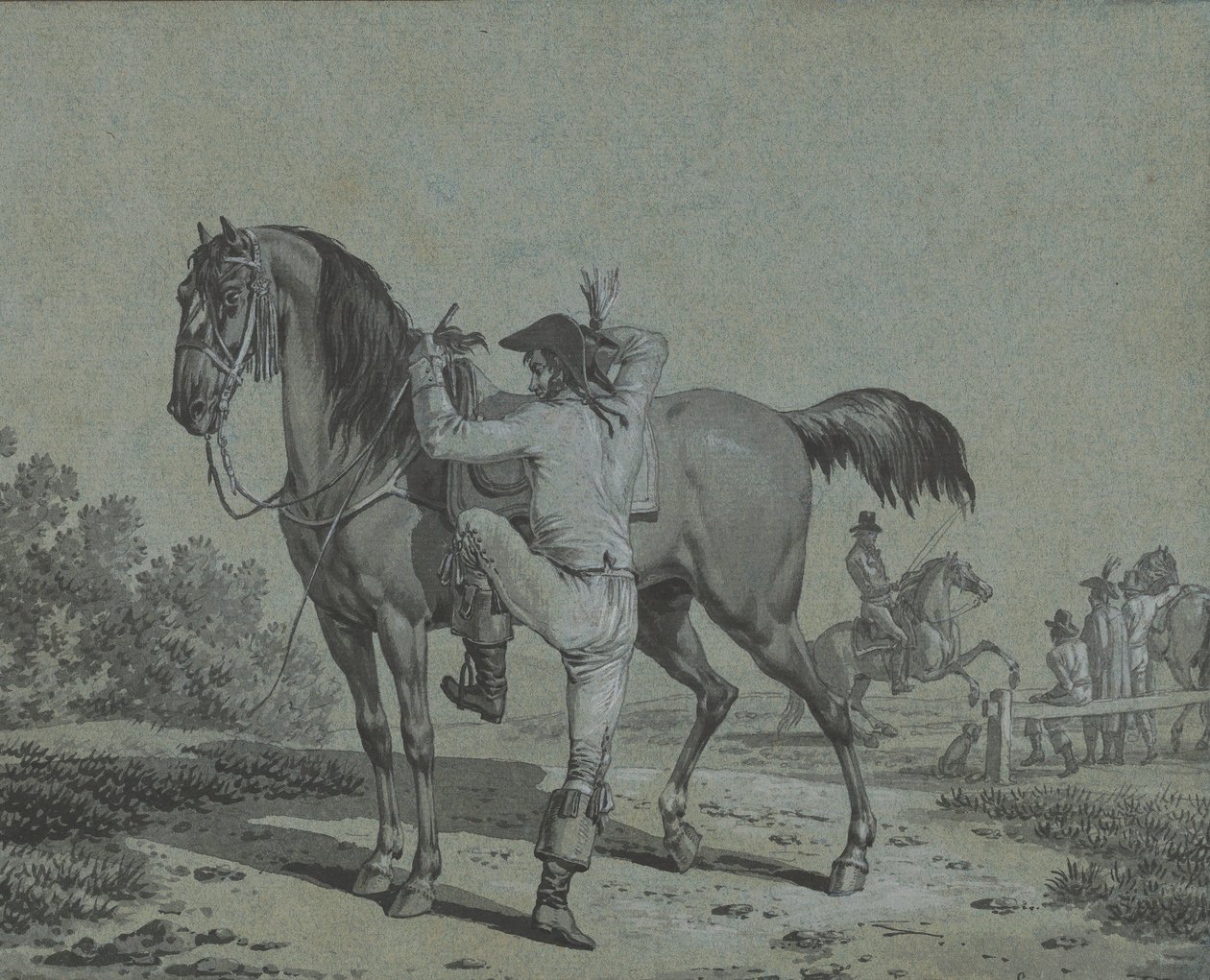 Ember lóra ülve, . alkotó: Jacques Francois Joseph Swebach