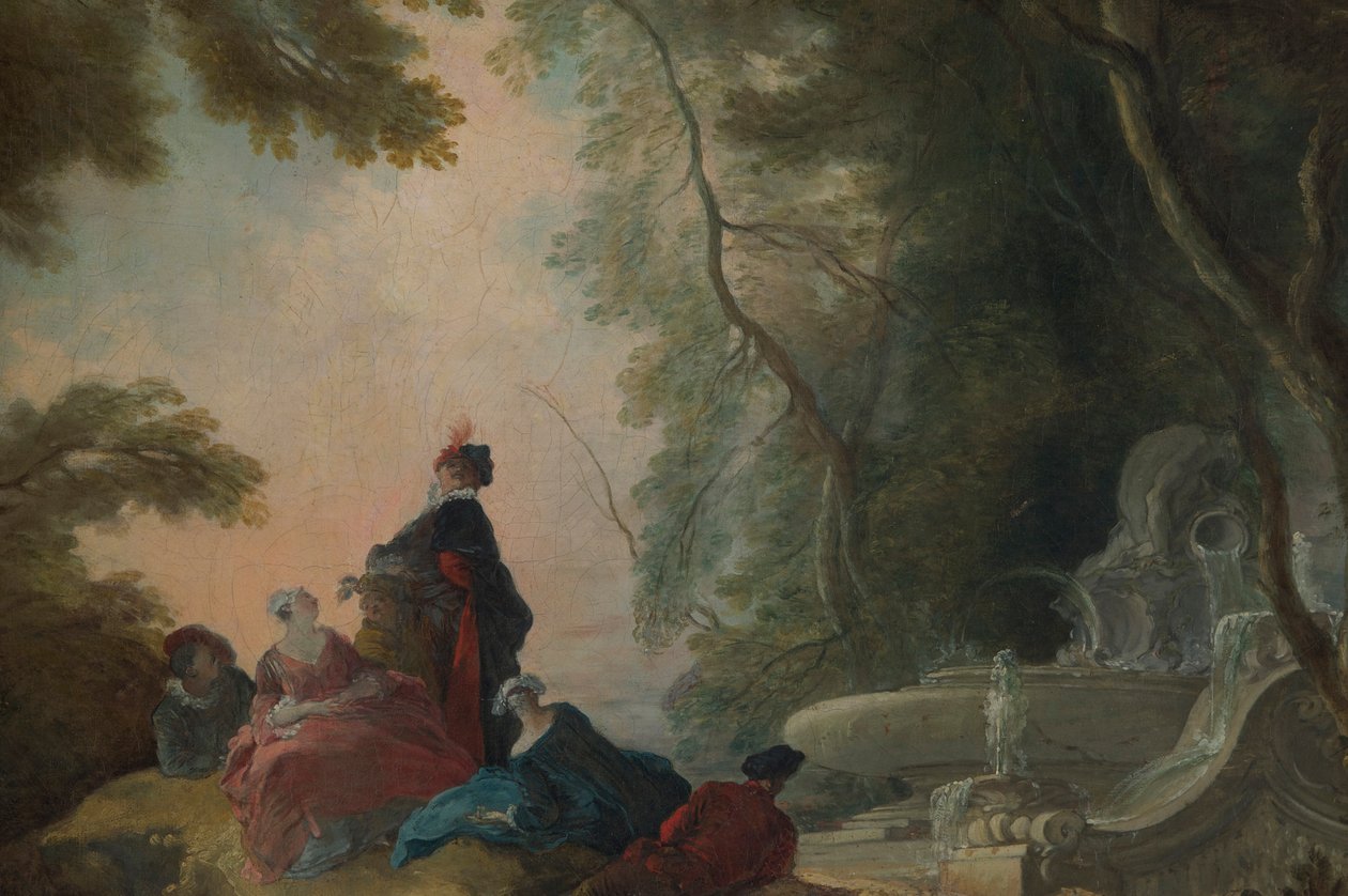 Galáns buli egy szökőkút mellett alkotó: Jacques Lajoue de