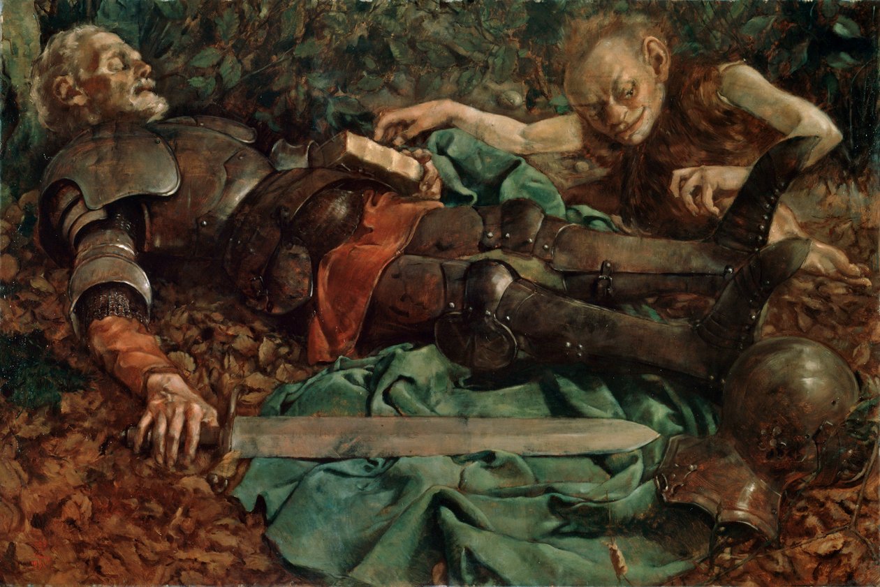 "A sebesült lovag", 1931. alkotó: Jacques Laudy