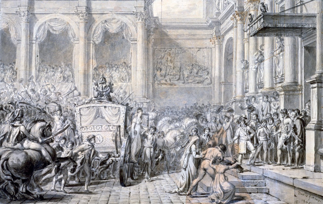 Érkezés a városházára, 1805. alkotó: Jacques Louis David