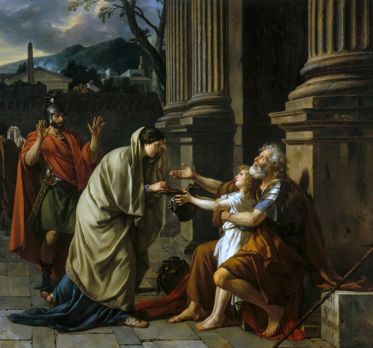 Belisarius alamizsnáért könyörgő, 1781. alkotó: Jacques Louis David