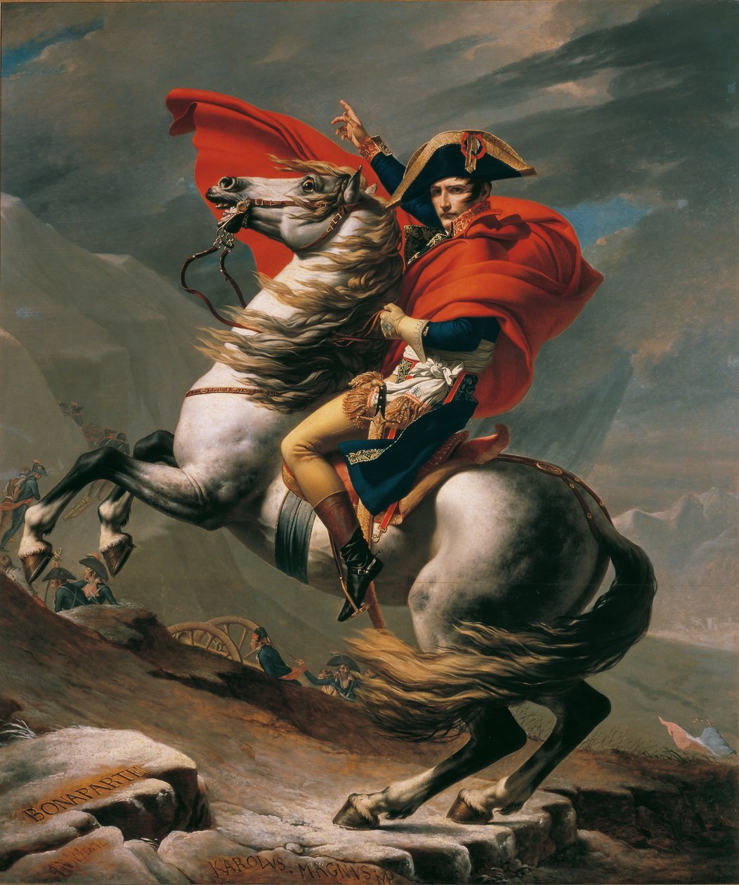 Napóleon a Nagy Szent Bernhardban alkotó: Jacques Louis David