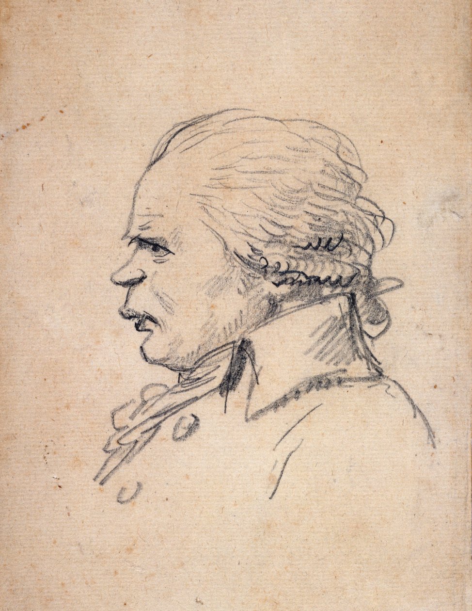 Danton feltöltött portréja (karikatúra) alkotó: Jacques Louis David