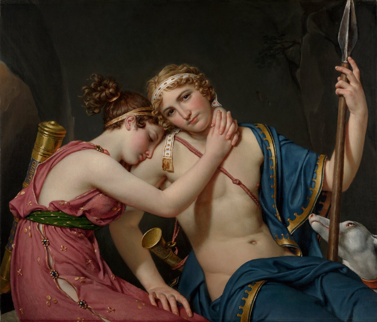 Telemachus és Eucharis búcsúja alkotó: Jacques Louis David