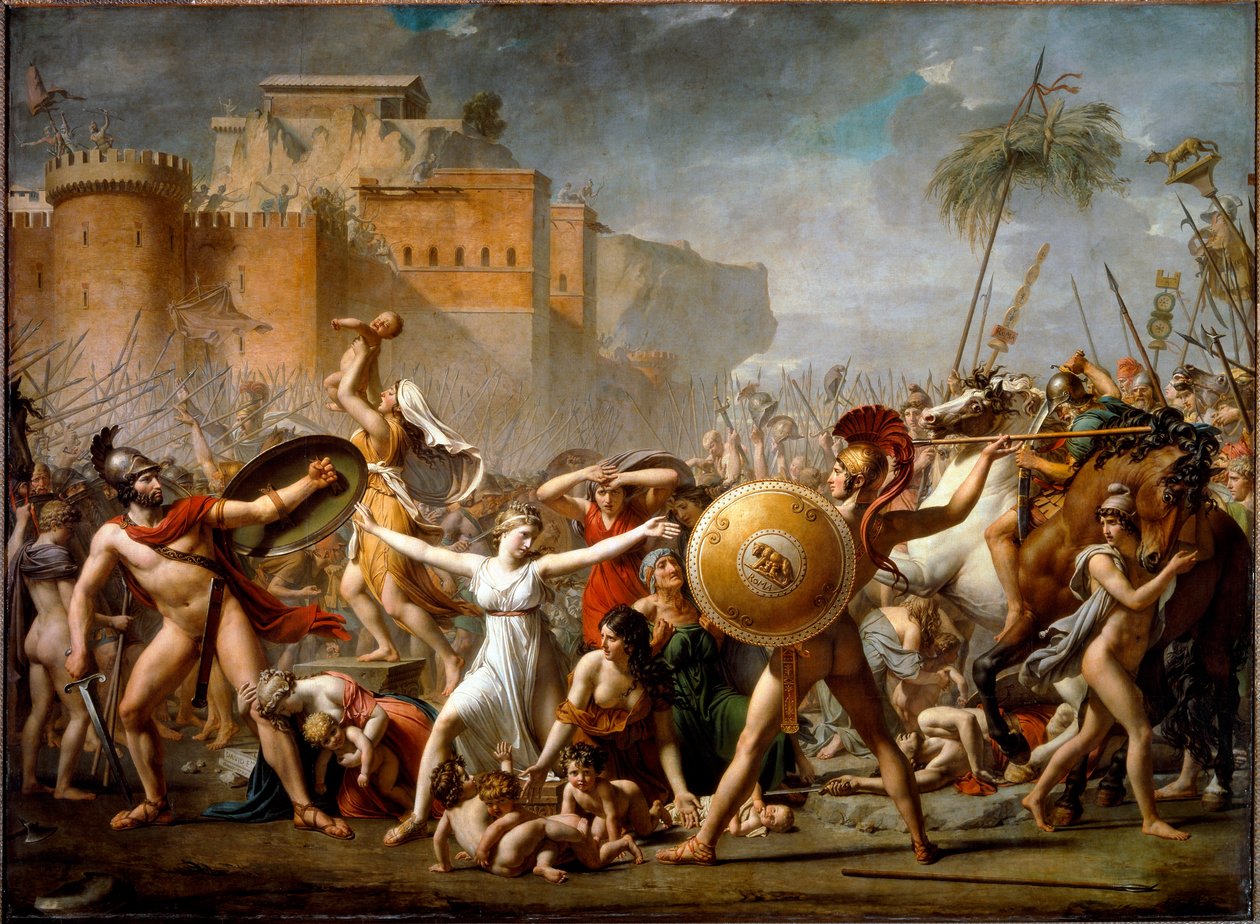 A szabin nők beavatkozása alkotó: Jacques Louis David