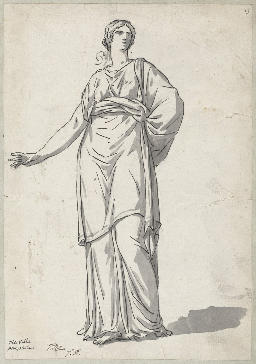 Nő a Villa Pamphiliból alkotó: Jacques Louis David