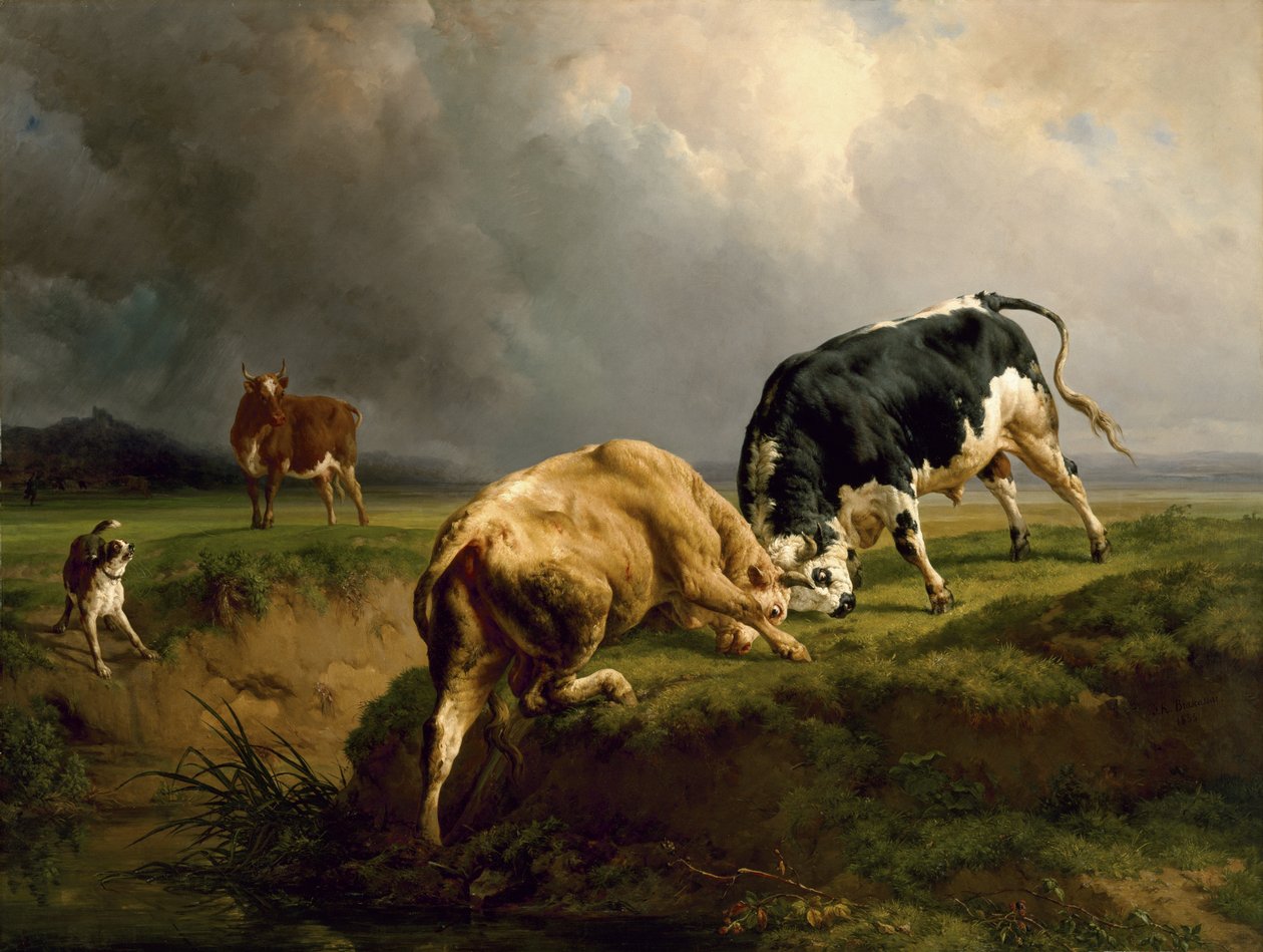 Bikaviadal, 1855 alkotó: Jacques Raymond Brascassat