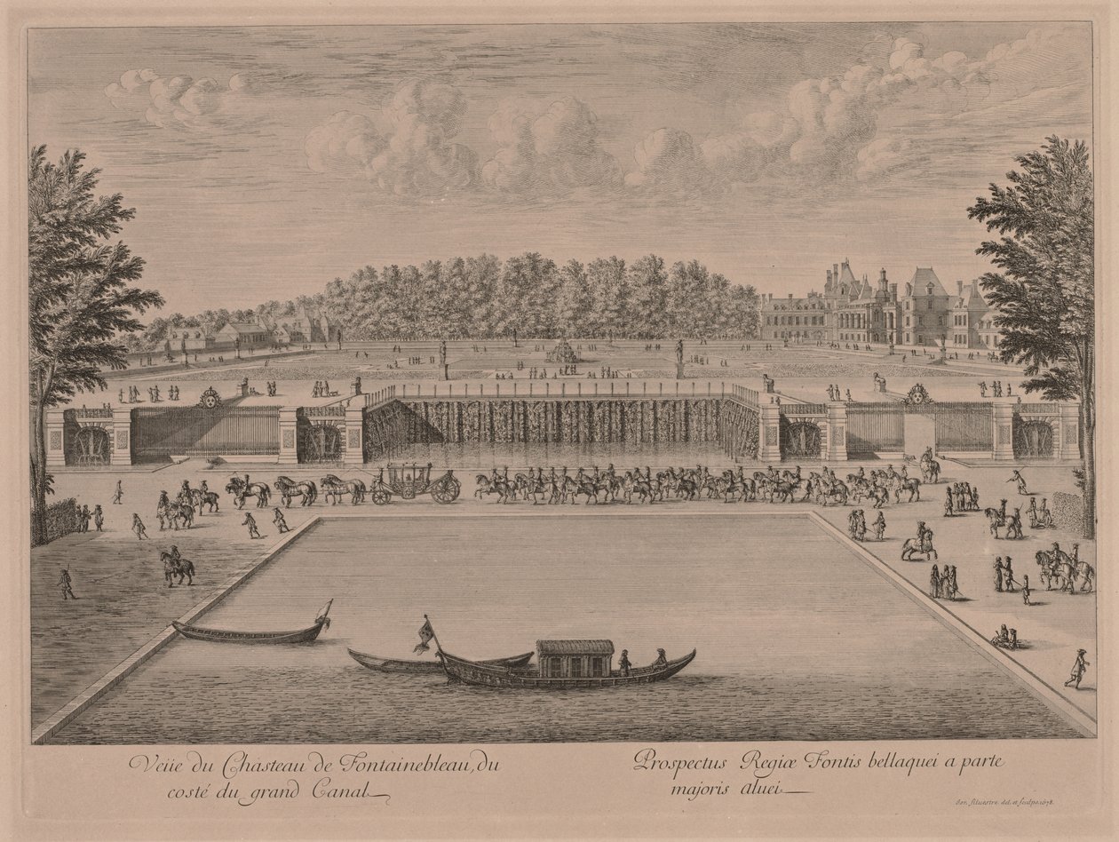 Chateau Fontainebleau a Canal Grande felől. alkotó: Jacques Rigaud