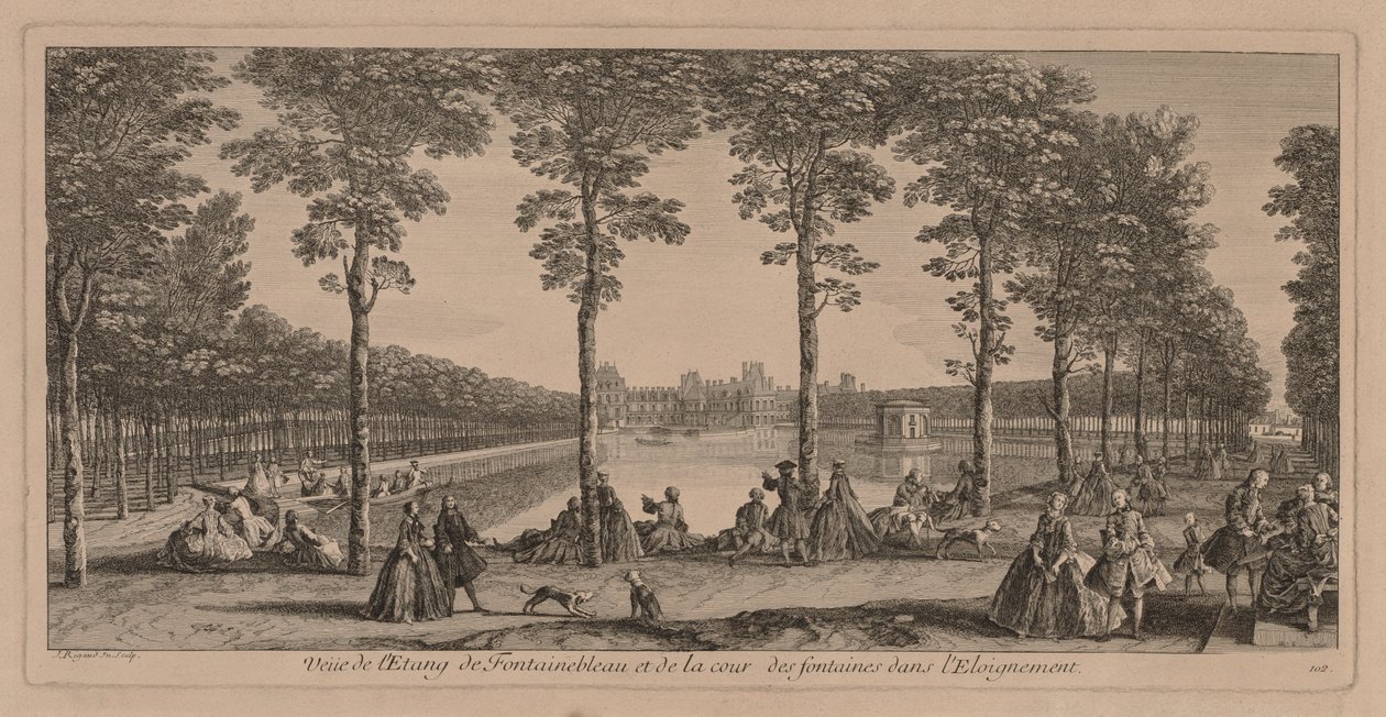 A fontainebleau-i medence. alkotó: Jacques Rigaud