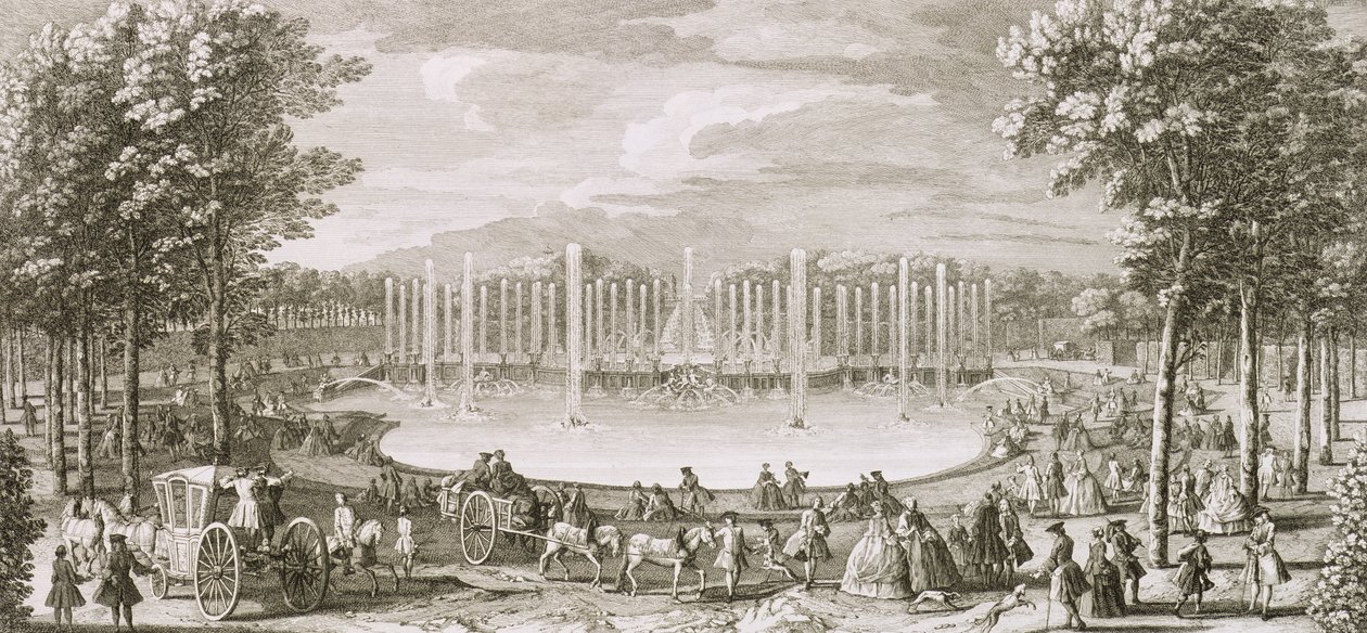 Kilátás a Neptunusz-kútra, Versailles alkotó: Jacques Rigaud
