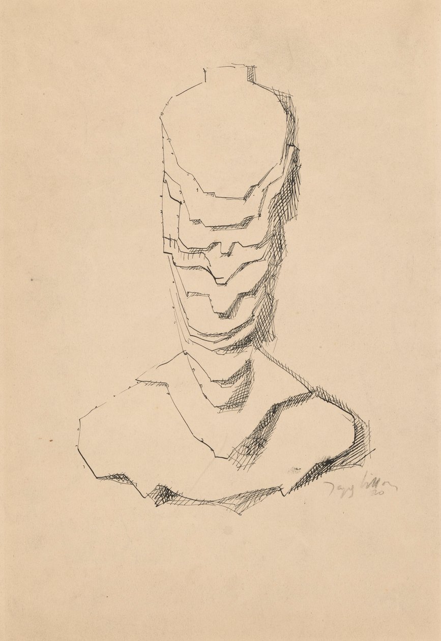 Absztrakt konstrukció (Baudelaire) alkotó: Jacques Villon