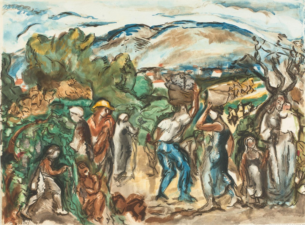Alakzatok betakarítása Friesz, Les Vendanges (eredeti cím) alkotó: Jacques Villon