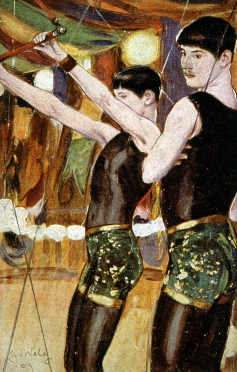 Egyensúlyozók a cirkuszban (Zemganno testvérek) alkotó: Jacques Wely