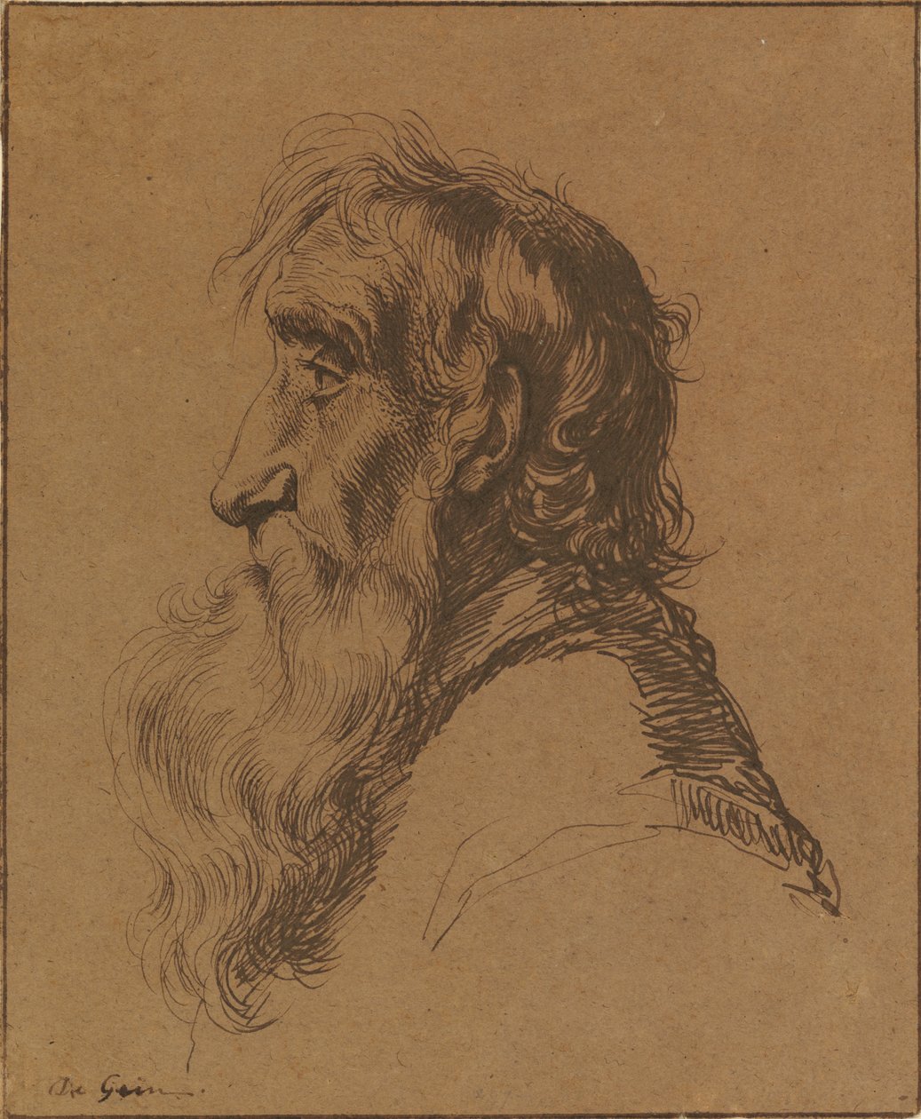 Egy öregember feje alkotó: Jacques de Gheyn III