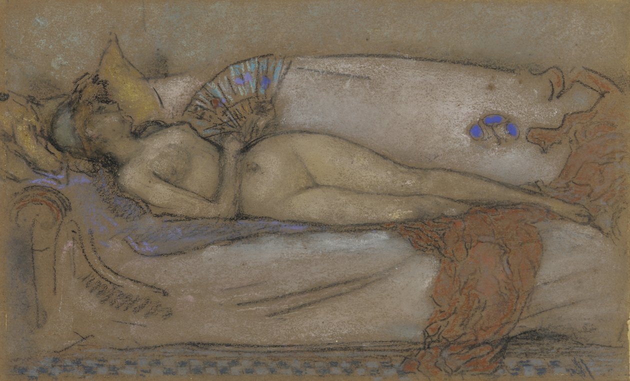 Pour le pastel: 1885-95 körül (kréta és pasztell barna papírra) alkotó: James Abbott McNeill Whistler