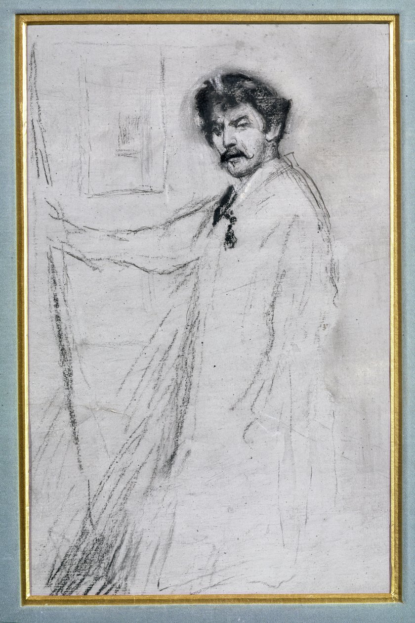 Önarckép (szén, papíron) alkotó: James Abbott McNeill Whistler