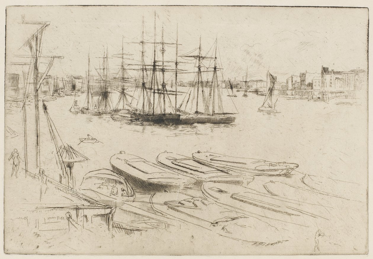 The Large Pool, 1879 körül (rézkarc papírra) alkotó: James Abbott McNeill Whistler