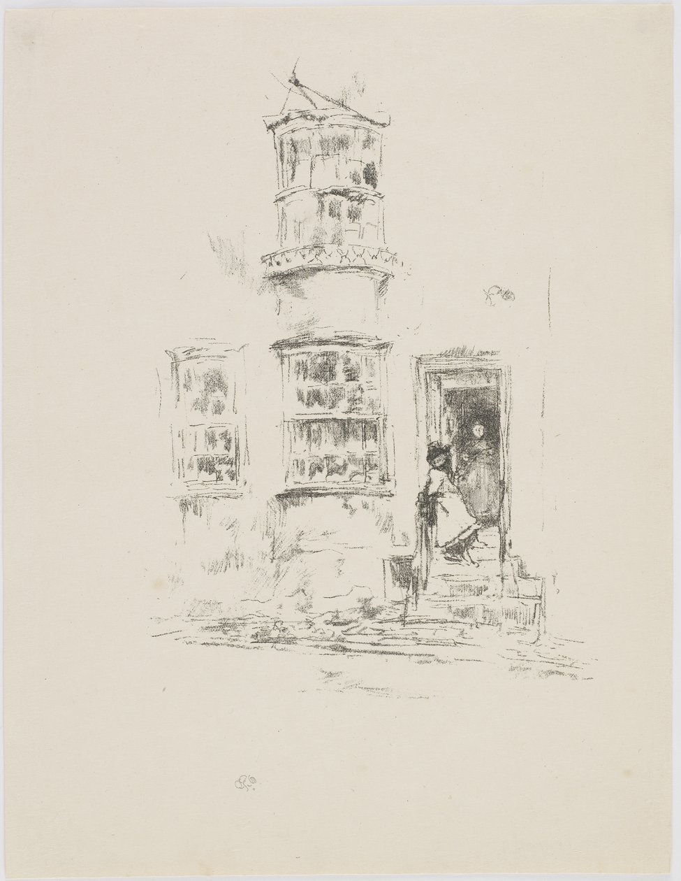 The Little Steps, Lyme Regis, 1895-96 (lith, papíron) alkotó: James Abbott McNeill Whistler