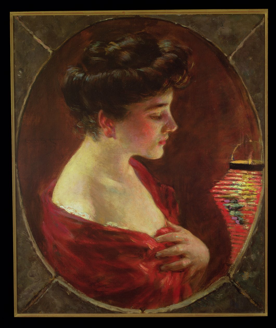 Nő japán lámpással alkotó: James Carroll Beckwith