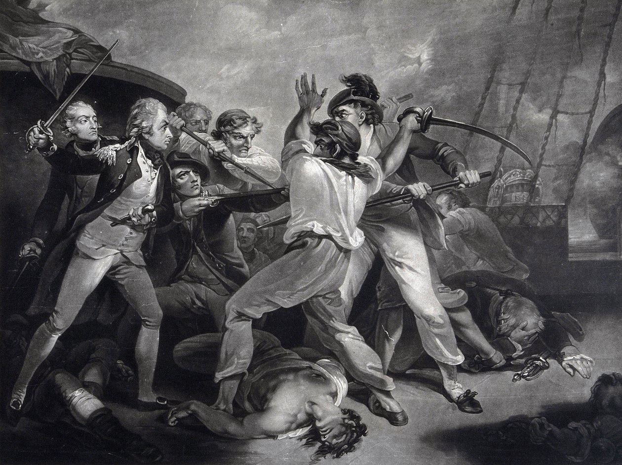 The Distinguished Action of the Gallant Nelson, 1798 alkotó: James Daniell