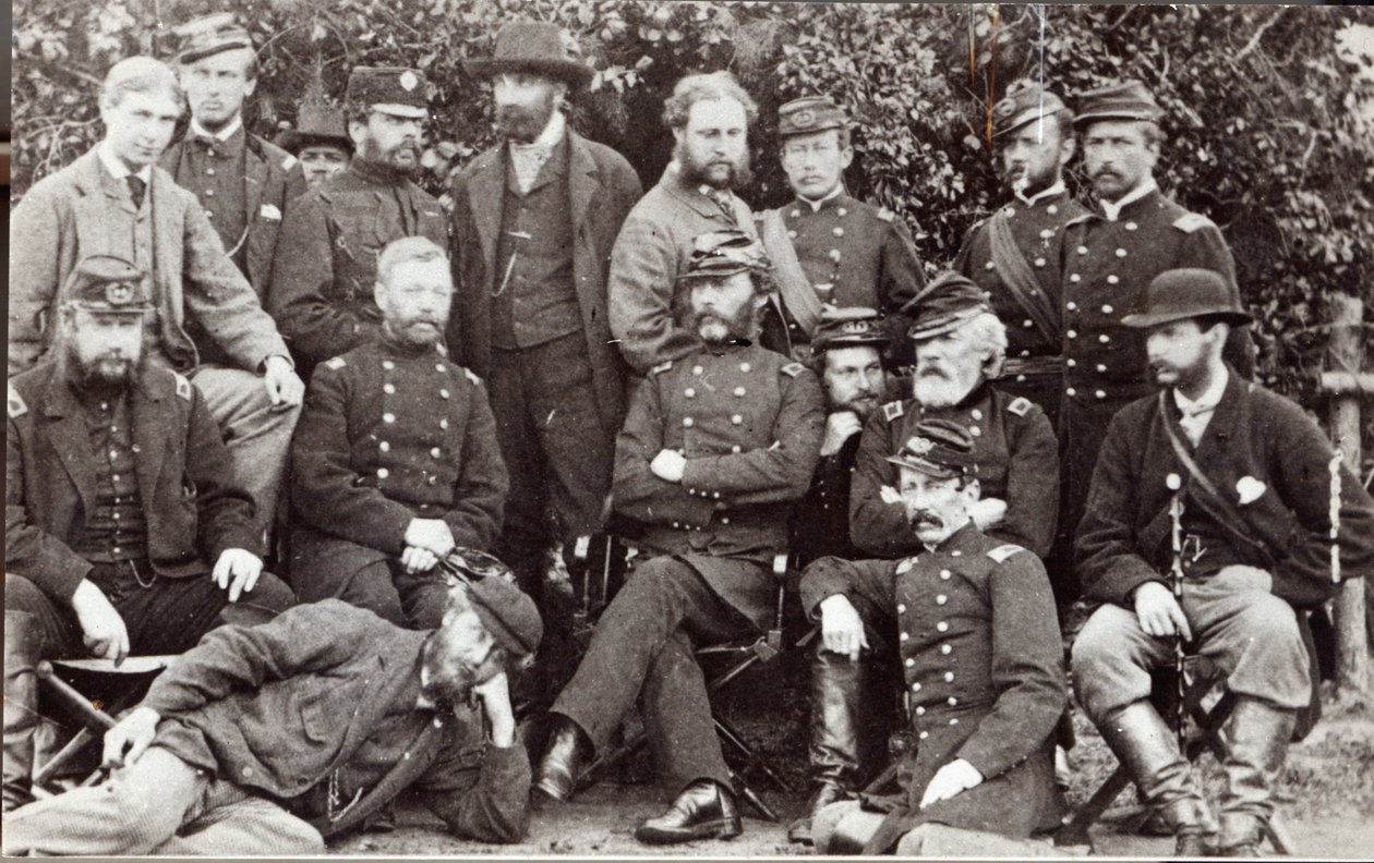 Marcy tábornok és barátai a Winfield Scott táborban, Yorktown közelében, 1862. május 2-án alkotó: James F. Gibson