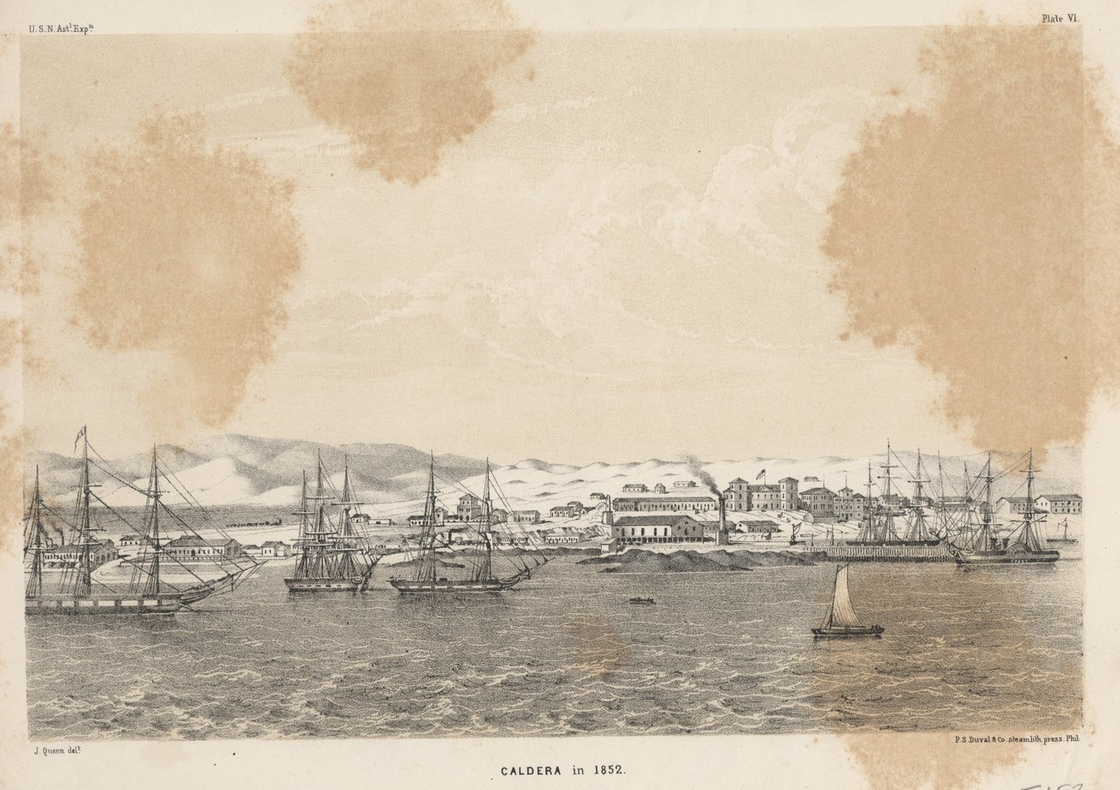 Kaldera 1852-ben, 1855-ben alkotó: James Fuller Queen