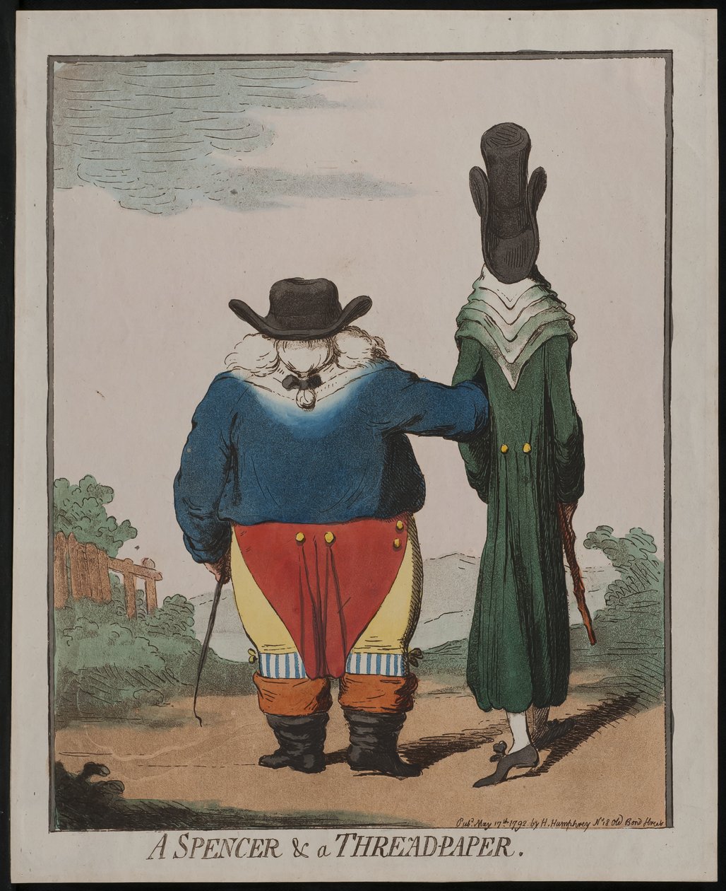 Egy Spencer és egy cérnapapír, 1792 alkotó: James Gillray
