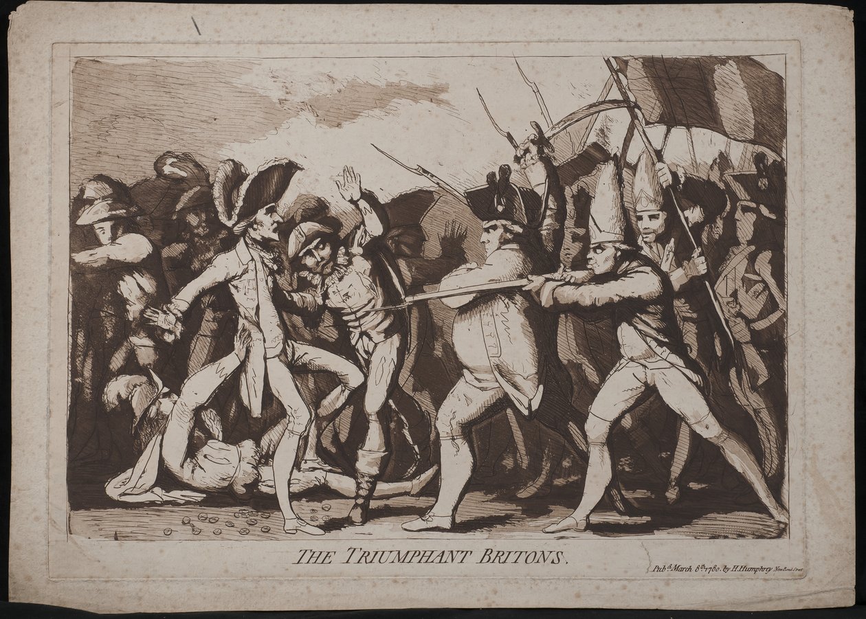 A diadalmas britek, 1780 alkotó: James Gillray