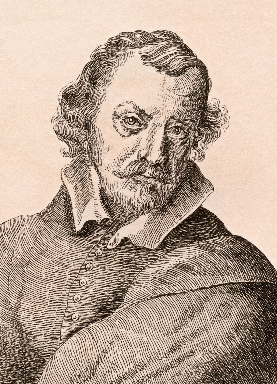 Pietro da Cortona, illusztráció a "75 Portraits Of Celebrated Painters From Authentic Originals" című, 1817-ben Londonban kiadott kötetből. alkotó: James Girtin
